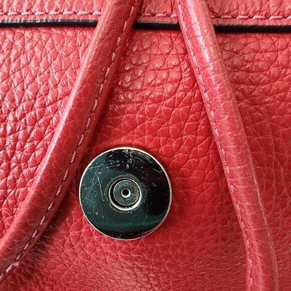 COACH Billie Rucksack Backpack bag purse Red Pebbled Leather with COA Vtg F29008 main image 6